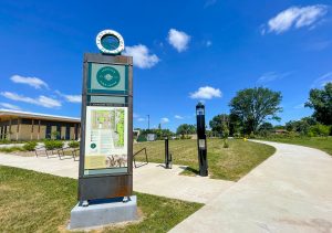 Johnston Town center trail head July 2022